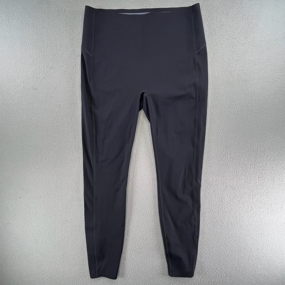 Spanx Women Leggings Black Solid Large 50152R High Waisted Athleisure Activewear